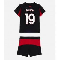 AC Milan Youssouf Fofana #19 Domáci Detský futbalový dres 2025-26 Krátky Rukáv (+ trenírky)